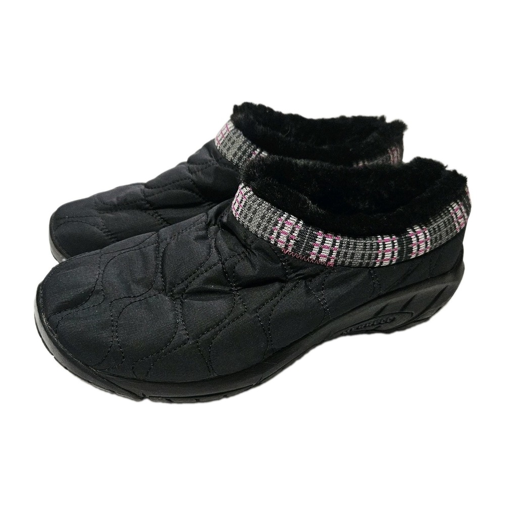 Merrell Encore Ice 4 Puff J004866 Womens‎ Pink Canvas Clog Flats Shoes Size 8 W